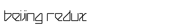 Beijing Redux font preview